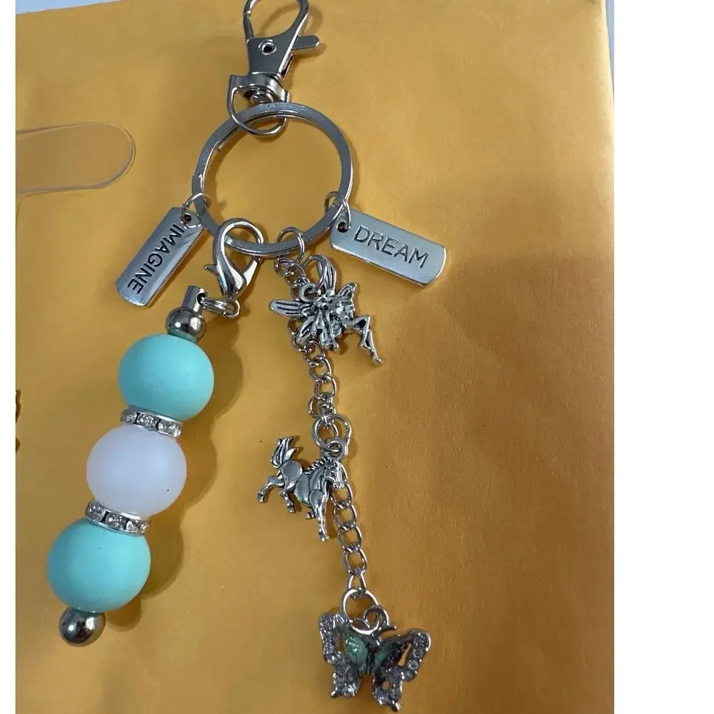 Fairy pen with matching cell phone charm & Bag/keychain charm set,  Brand New.